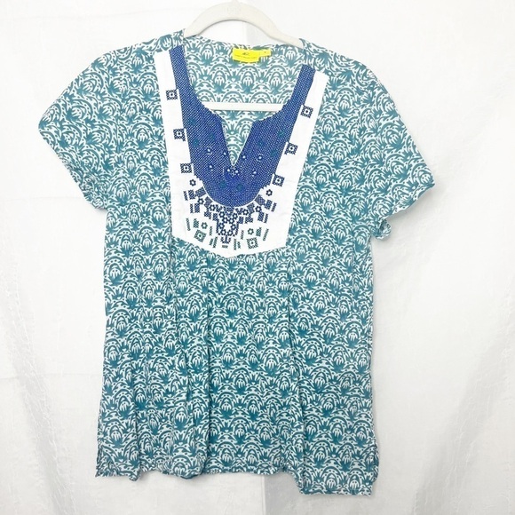 Roller Rabbit Embroidered Short Sleeve Top - Picture 1 of 5
